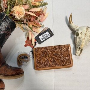 American Darling Tan Embossed Leather Wallet